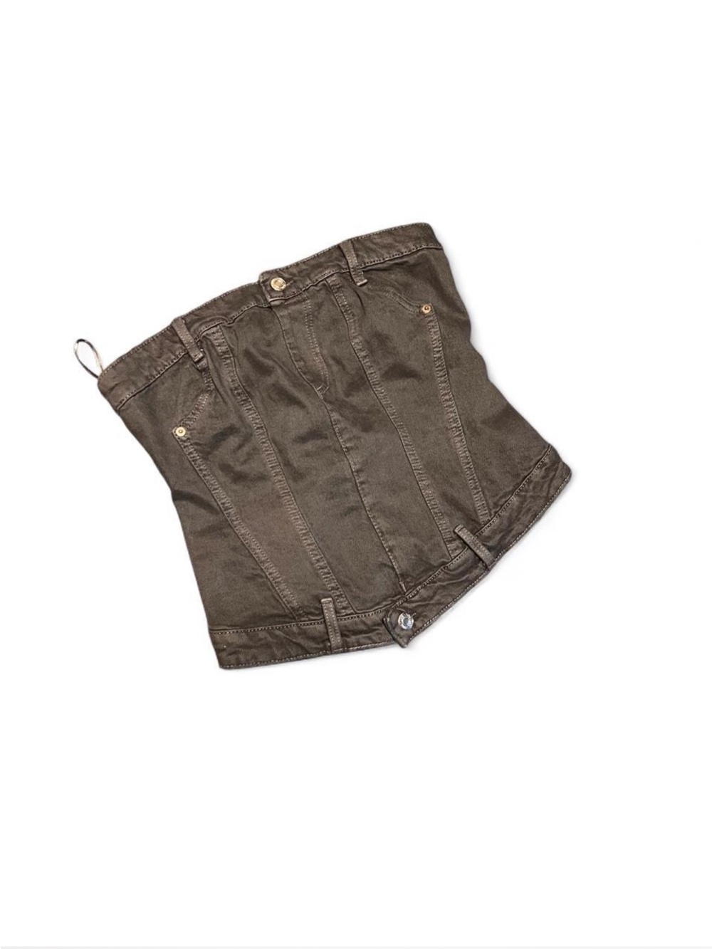 Zara Denim TRF Corset Top